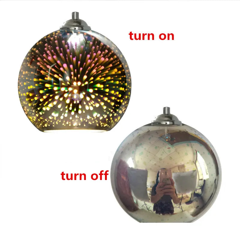 Modern LED Pendant Light Nordic Glass Ball Hanging Lighting Fixture Living Dining Kitchen Indoor Decoration Bar lighting Lamp