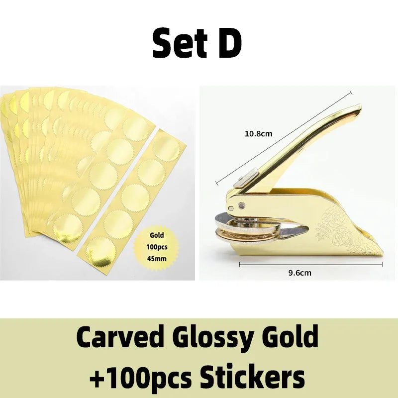 Logo Custom Seal Handheld Embosser Stamp for Diplomas and Awards