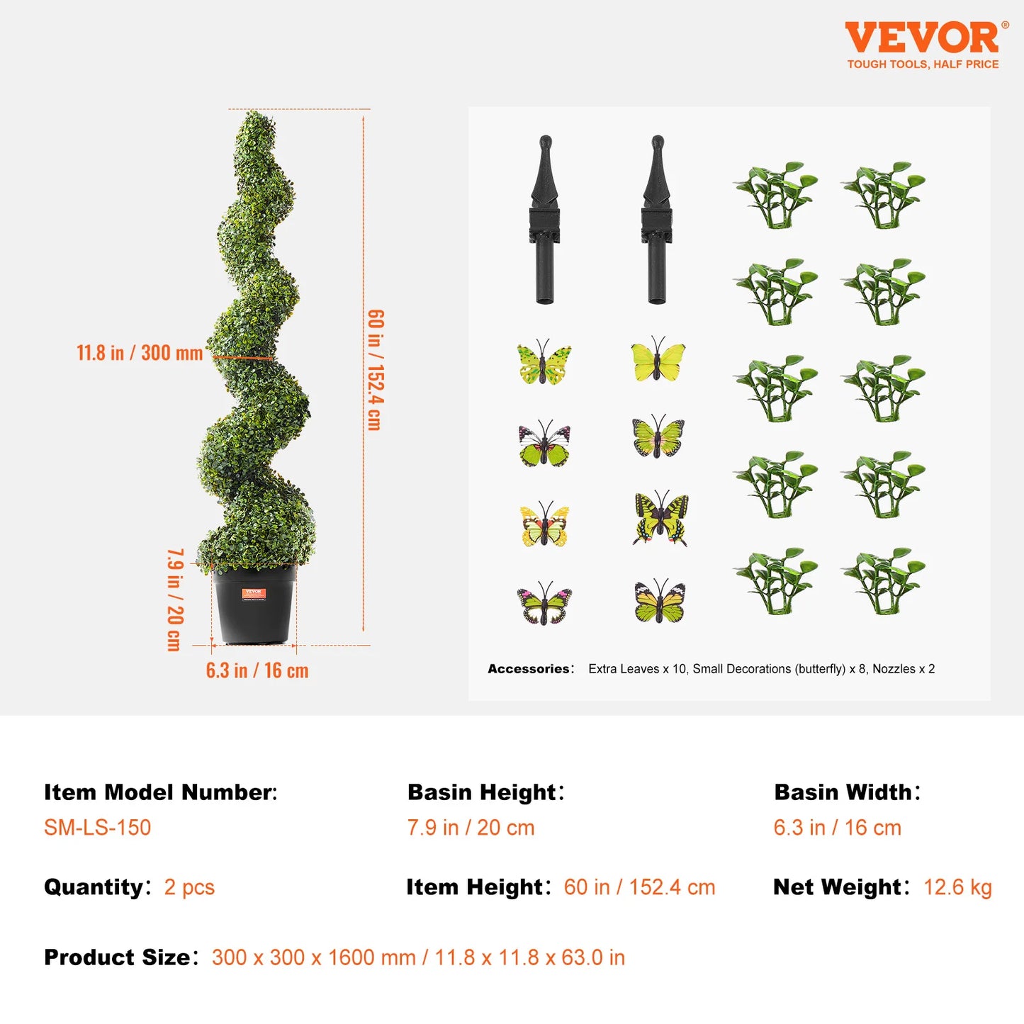 SucceBuy Artificial Boxwood Topiary Tree Indoor Decor