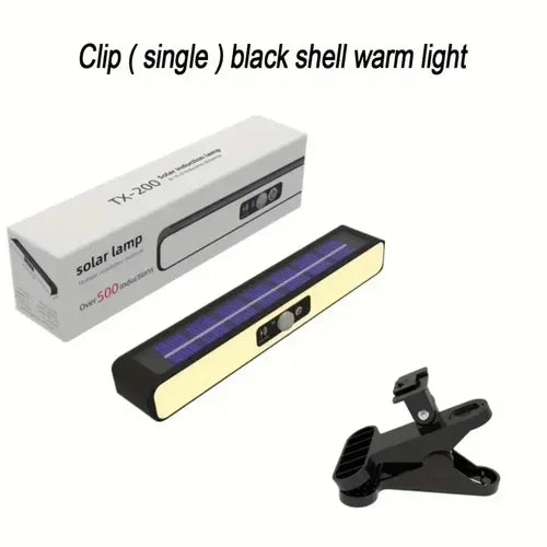 Clip On Solar Lights Outdoor IP65 Waterproof Garden Fence Street Lights Motion Sensor Portable Solar Powered Security Wall Light