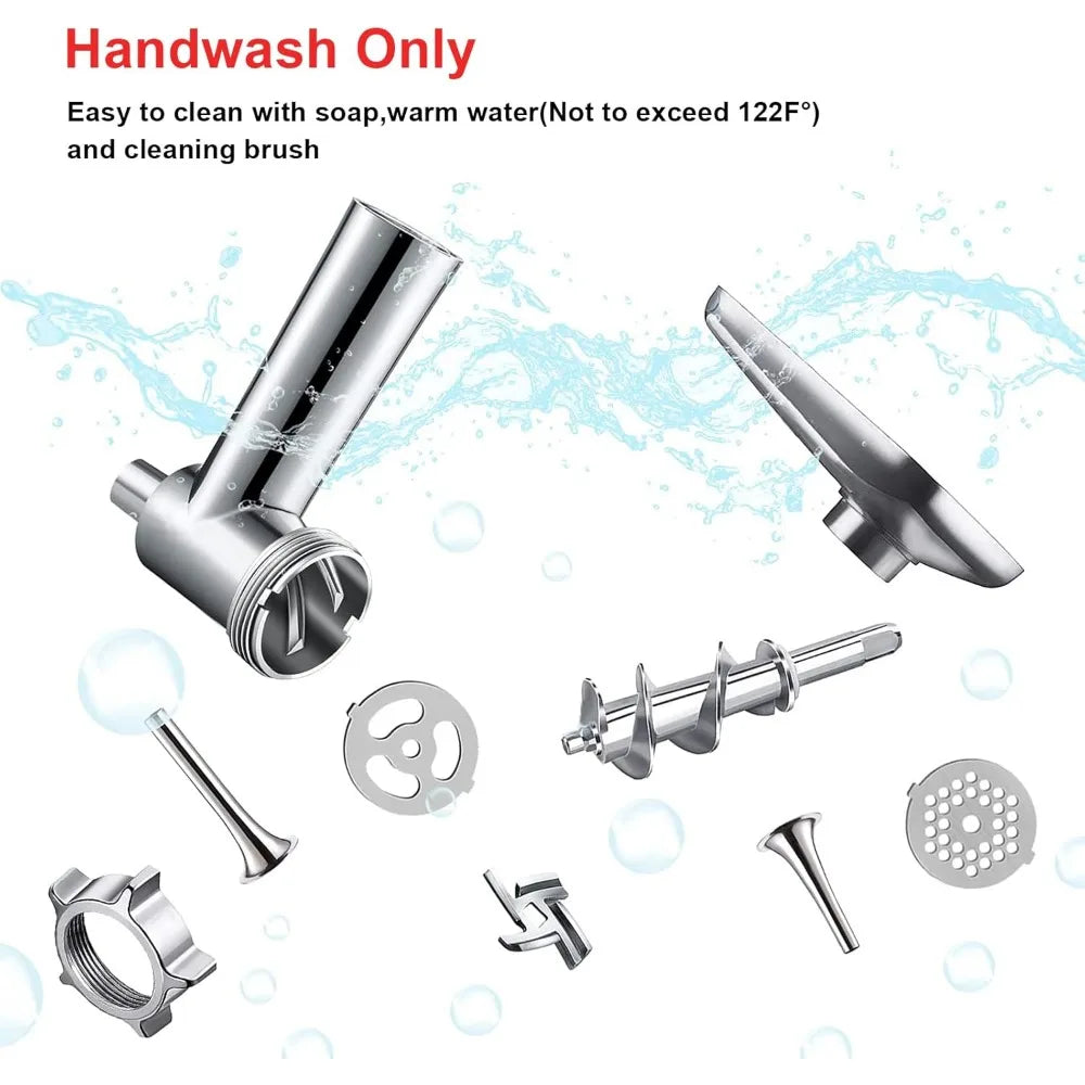 Meat Grinder Attachment for Stand Mixers with Four Plates