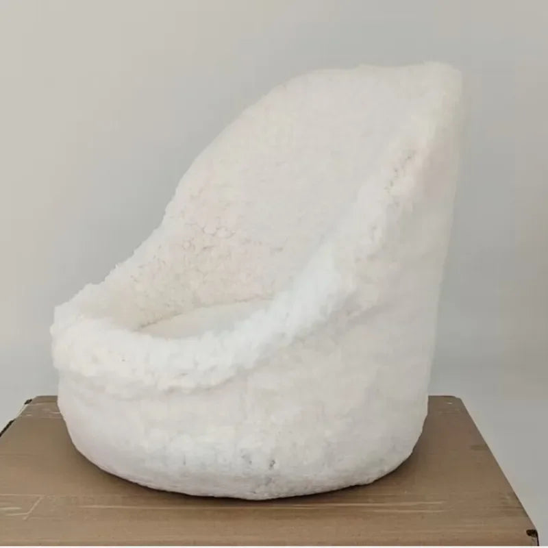 Newborn Baby Photography Props Posing Mini Sofa White Round Sofa Studio Auxiliary Accessories Baby Furniture Studio Posing Sofa