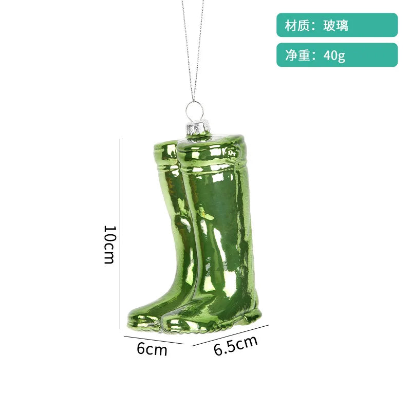 Car Pendant Christmas Decorations Glass Painting Christmas Tree Hanging Ornaments For Home New Year Kids Gift Toys