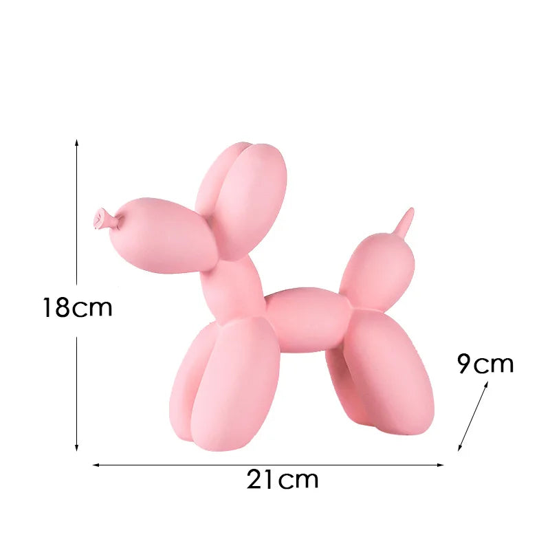 Whimsical Water-Transfer Balloon Dog Sculpture-Dazzling Graffiti Art Decor for Living Room/Entryway,Vibrant TV Stand Centerpiece