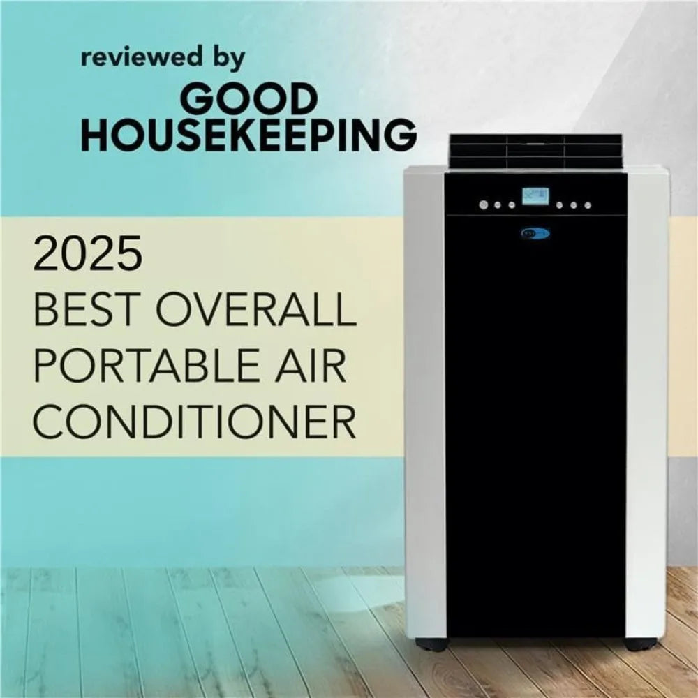 Portable 14,000 BTU Air Conditioner With Dual Hose Dehumidifier