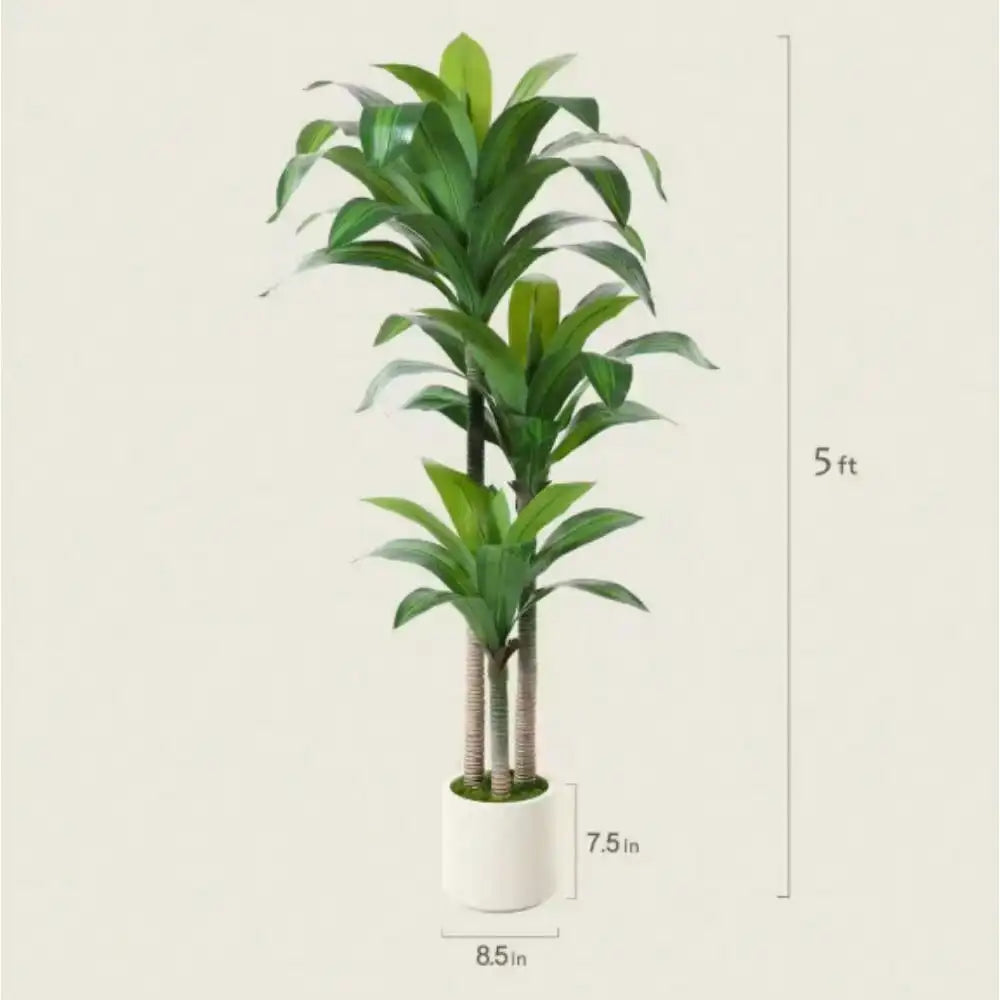 Artificial Dracaena Tree With Potted Silk Plant