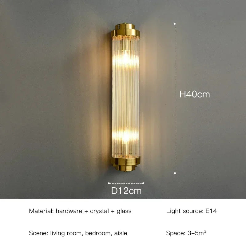 Modern LED Luxury Crystal Wall Lamps For Living Room Hall Foyer Hotel Indoor Home Art Decor Wall Sconces Gold Bedside Lights Wal