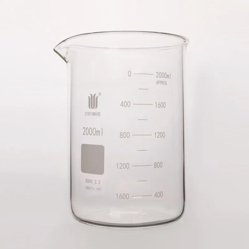 SYNTHWARE Thick Walled Beaker With Dual Graduation Borosilicate Glass