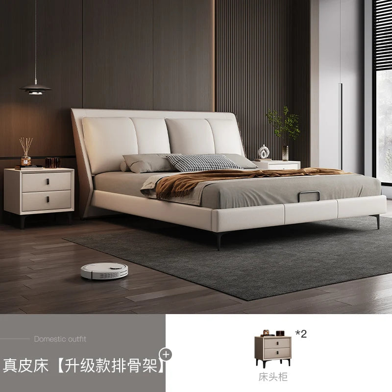 Elegant Storage Bed Frame Double King Size Modern Nightstands Twin Bed Frame Luxury Bedroom Cama Moderno Lujo Home Furniture