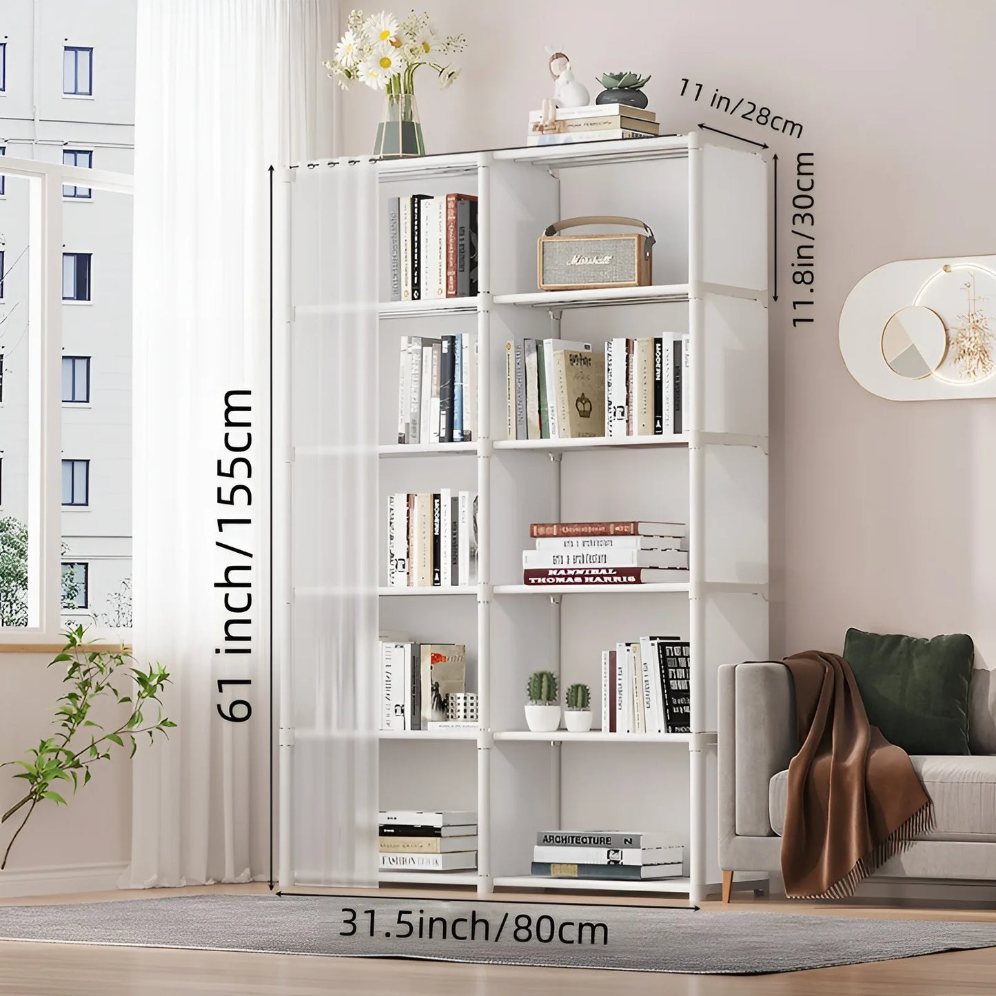 6 Layer Dustproof Wardrobe Closet Organizer High Capacity