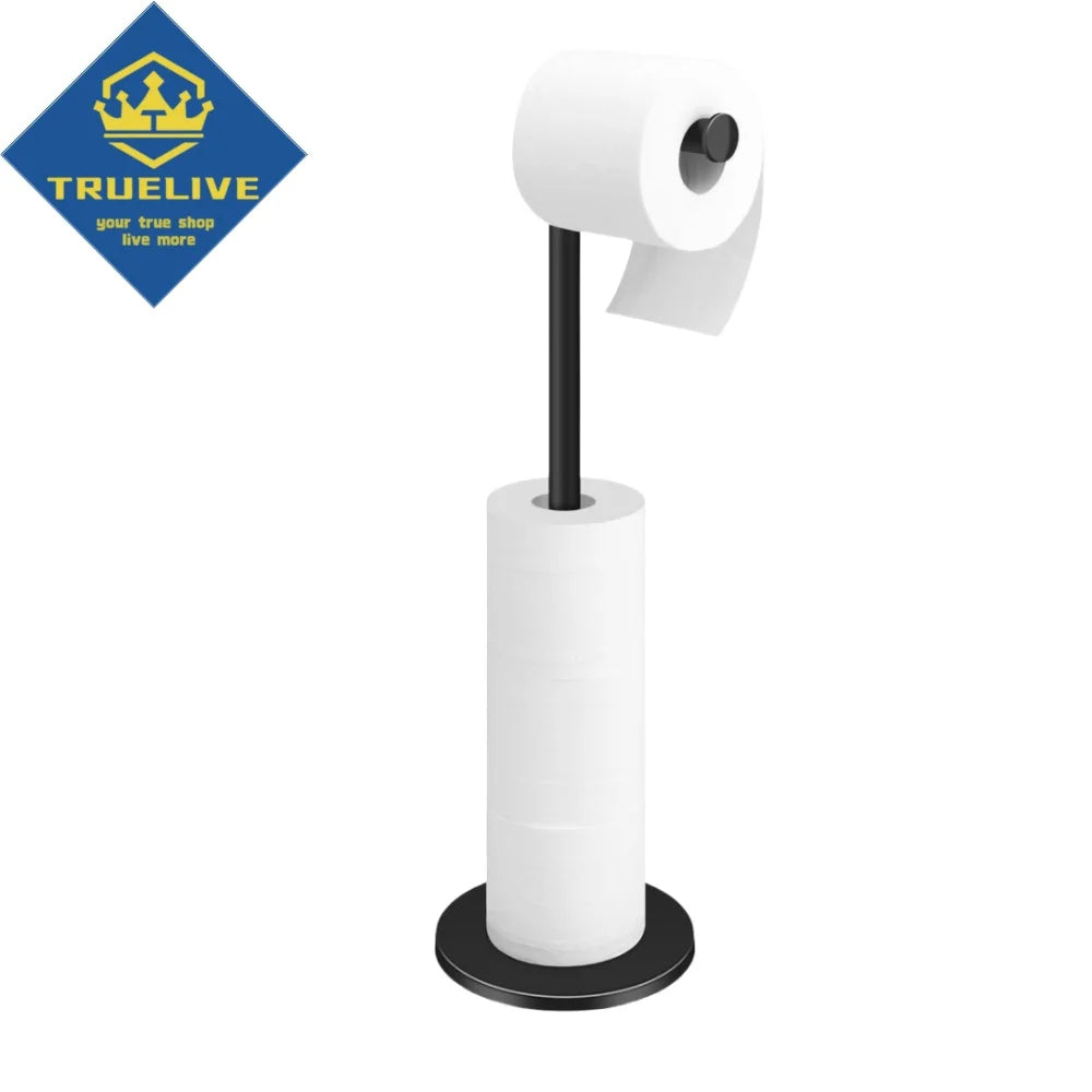 Paper Towel Holder Bathroom Stainless Steel Floor Mounted Toilet Paper Holder Single Pole Kitchen Floor Shelf Bathroom Fixtures