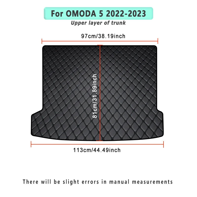 Trunk Carpets Car Mats For Chery OMODA 5 2022 2023 2024 Auto Accessories Covers Automobiles Waterproof Rear Back Rugs Products