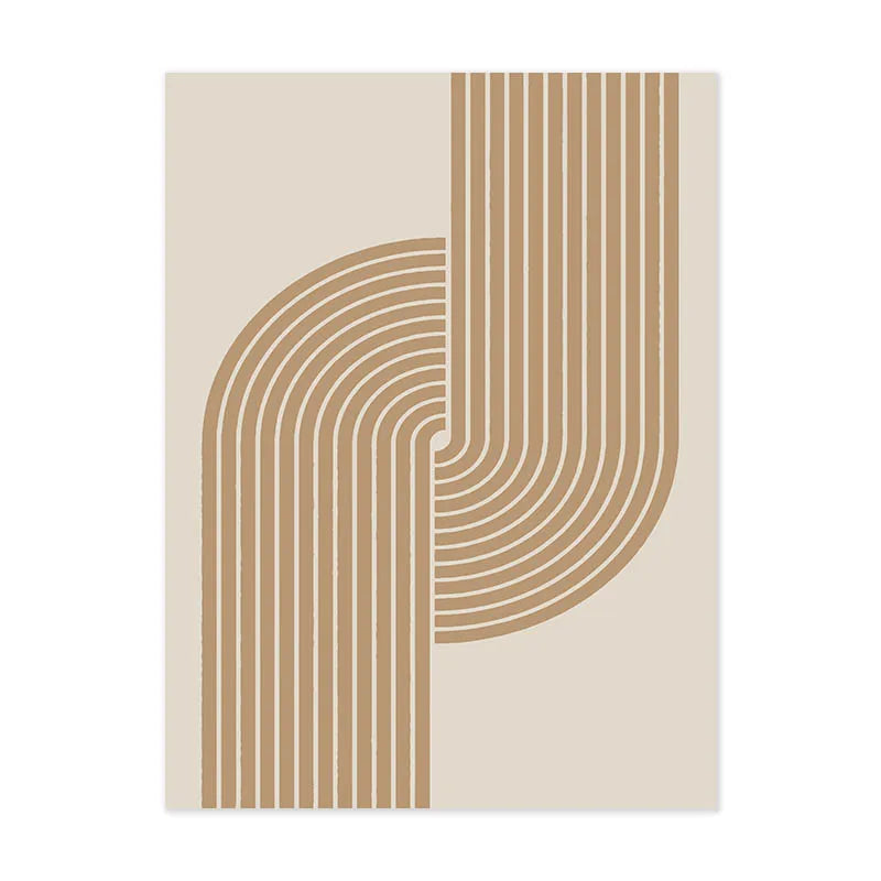 Geometric Gallery Wall Frameless Modern Neutral Canvas Prints for Minimalist Home & Office Decoration