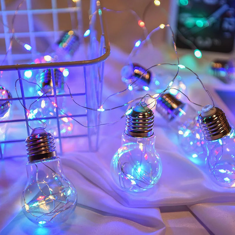 Outdoor Hanging LED Solar Lights IP44 Waterproof 30 Bulbs For Party Garden Home Patio Camping Decor Solar Lamp Bulb
