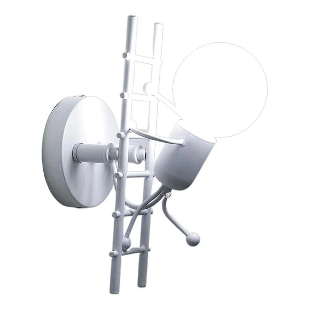 Humanoid Creative Wall Light Indoor Wall Lamp E27 LED Modern Wall Sconce Light Art Decor Iron for Bedroom Children Room Kitchen