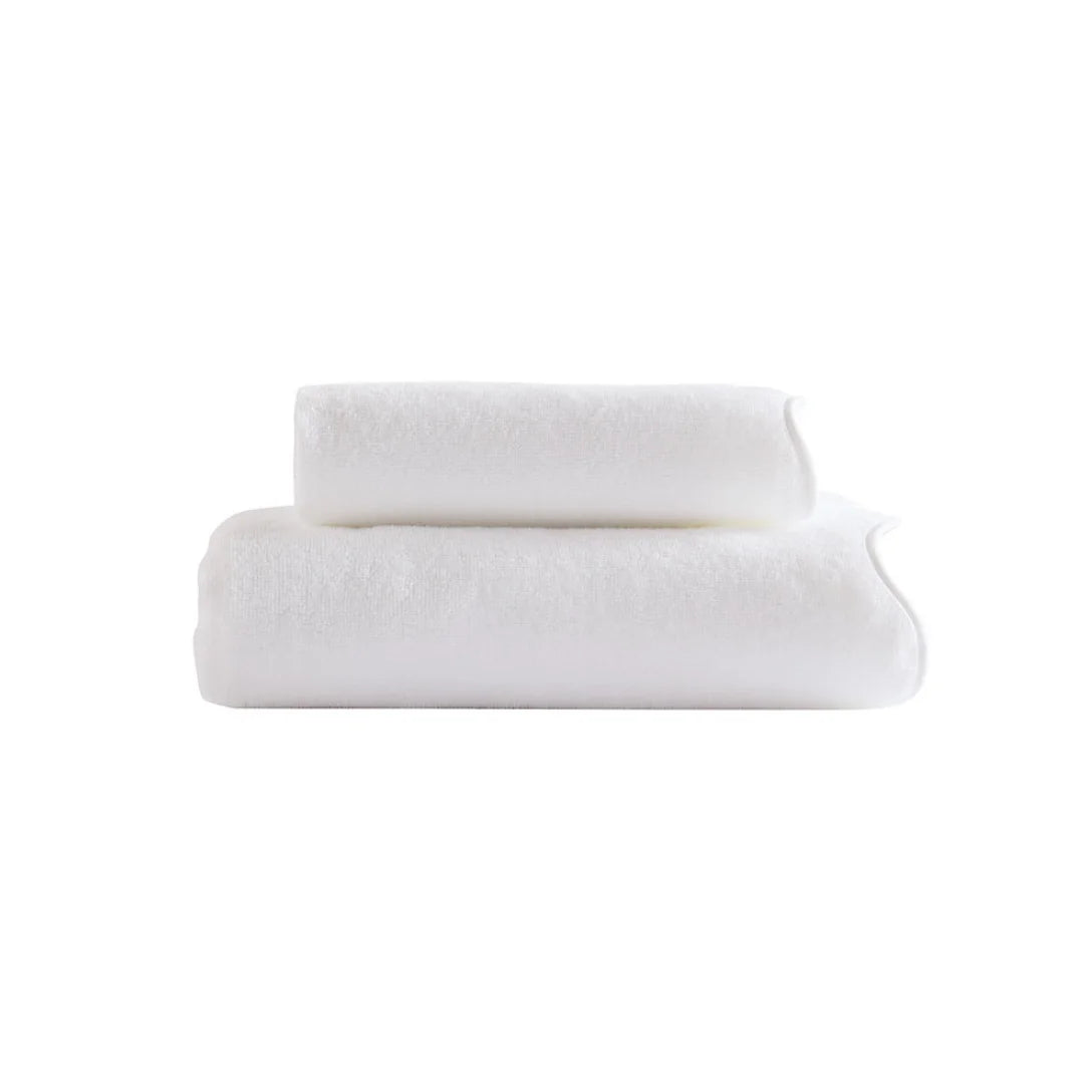 Scalloped Edge Bath Towels – Soft & Absorbent Towels for Bathroom,  Towels Set, Quick-Drying Cotton Towels