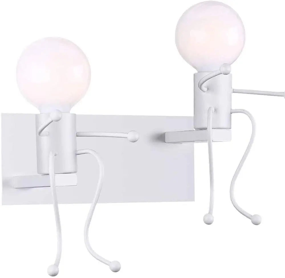 Humanoid Creative Wall Light Indoor Wall Lamp E27 LED Modern Wall Sconce Light Art Decor Iron for Bedroom Children Room Kitchen