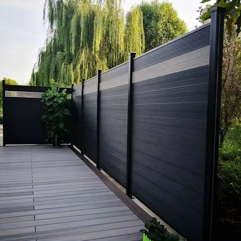 6ft X 6ft WPC fence x 5 sets Wood Plastic Composite WPC Fence Panels for Garden Privacy and Security