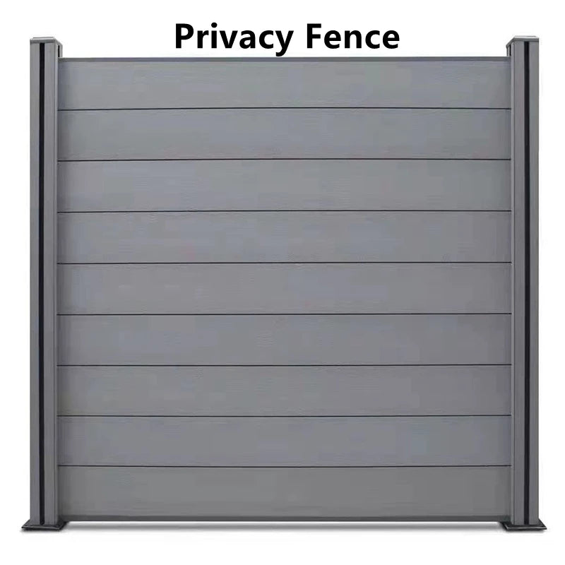 6ft X 6ft WPC fence x 5 sets Wood Plastic Composite WPC Fence Panels for Garden Privacy and Security