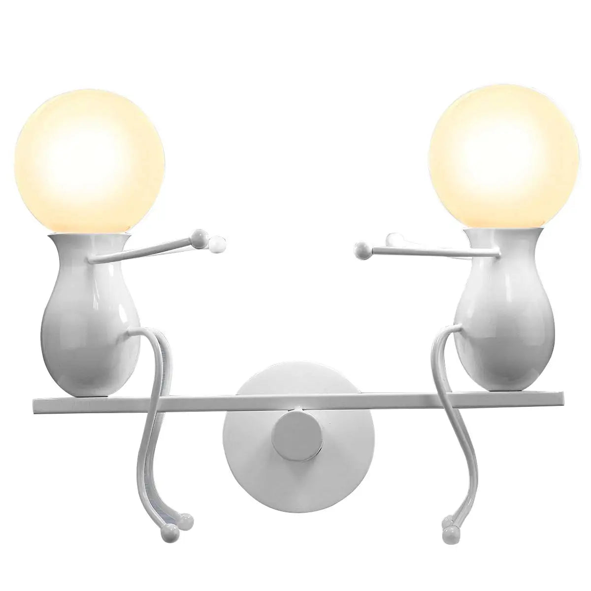 Humanoid Creative Wall Light Indoor Wall Lamp E27 LED Modern Wall Sconce Light Art Decor Iron for Bedroom Children Room Kitchen