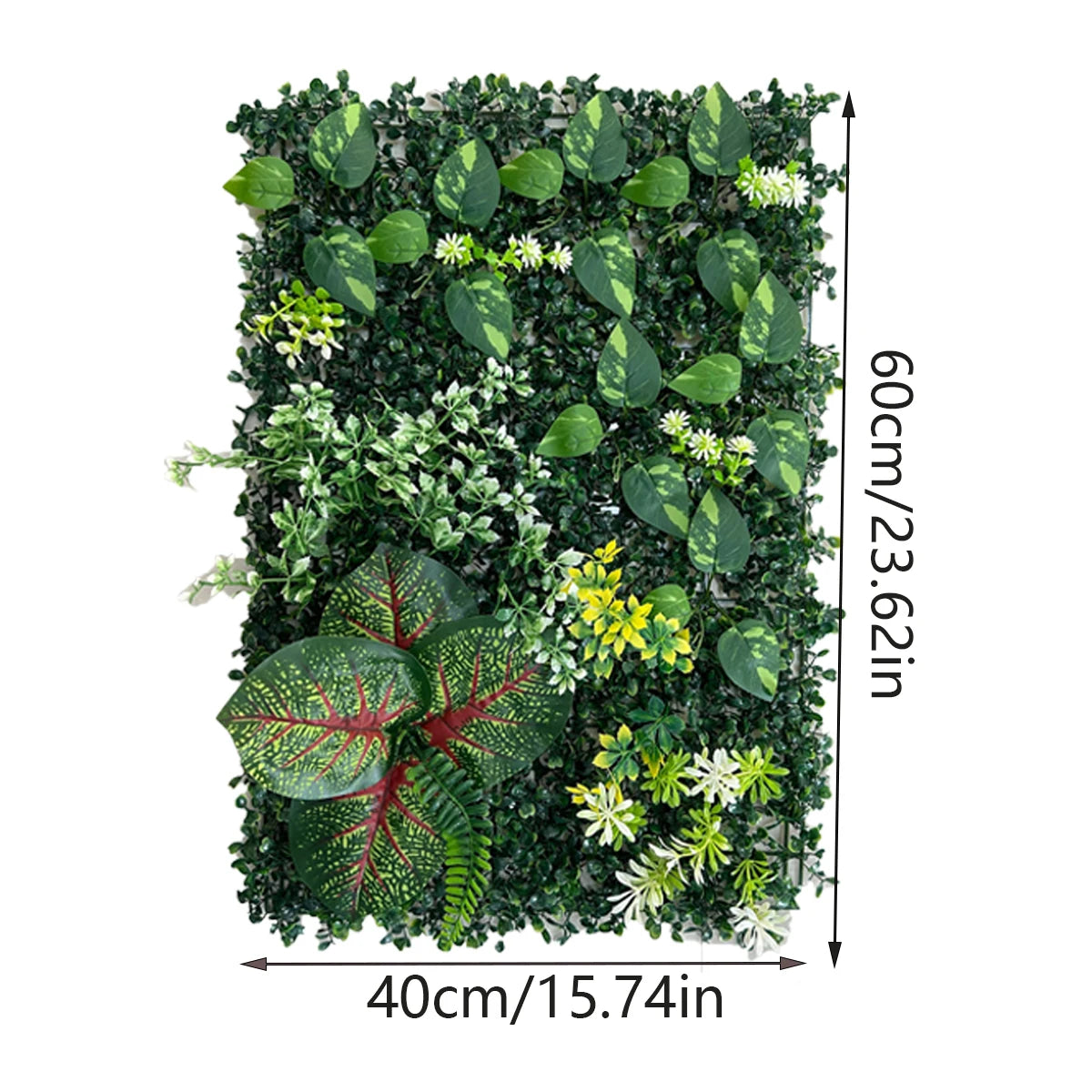UV-Resistant Artificial Plant Wall Decor Plastic Faux Greenery Backdrop