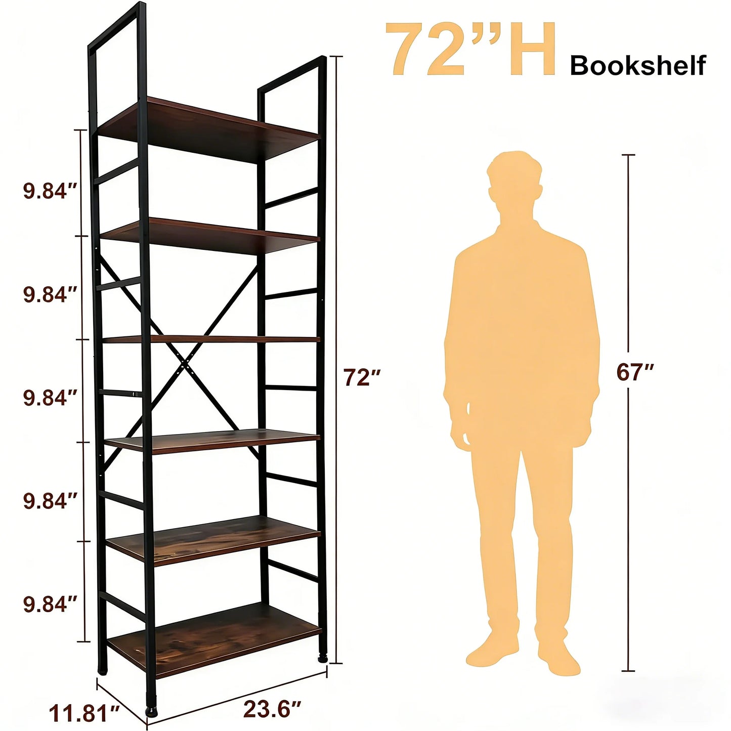 Heavy Duty 5/6-Tier Metal Storage Shelving Unit - Freestanding Industrial Garage Shelving Rack Suitable for Home Office