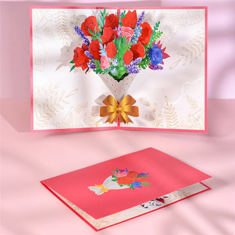 Magic Ants Pop Up Flower Card Flora 3D Greeting Card