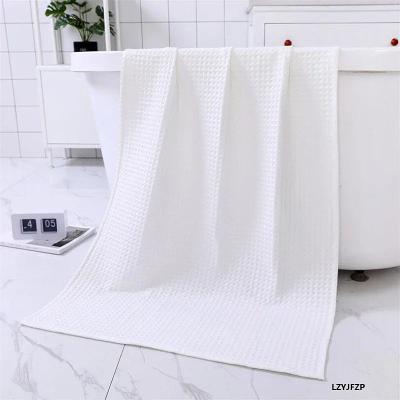High Quality Cotton Waffle Bath Towels Soft Absorbent Walf Checks Face Hand Towel Household Adult Kids Bathroom Towel Sets