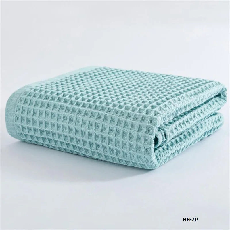 High Quality Cotton Waffle Bath Towels Soft Absorbent Walf Checks Face Hand Towel Household Adult Kids Bathroom Towel Sets