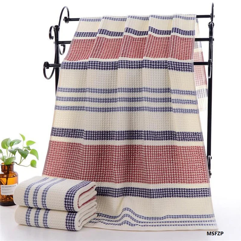 High Quality Cotton Waffle Bath Towels Soft Absorbent Walf Checks Face Hand Towel Household Adult Kids Bathroom Towel Sets