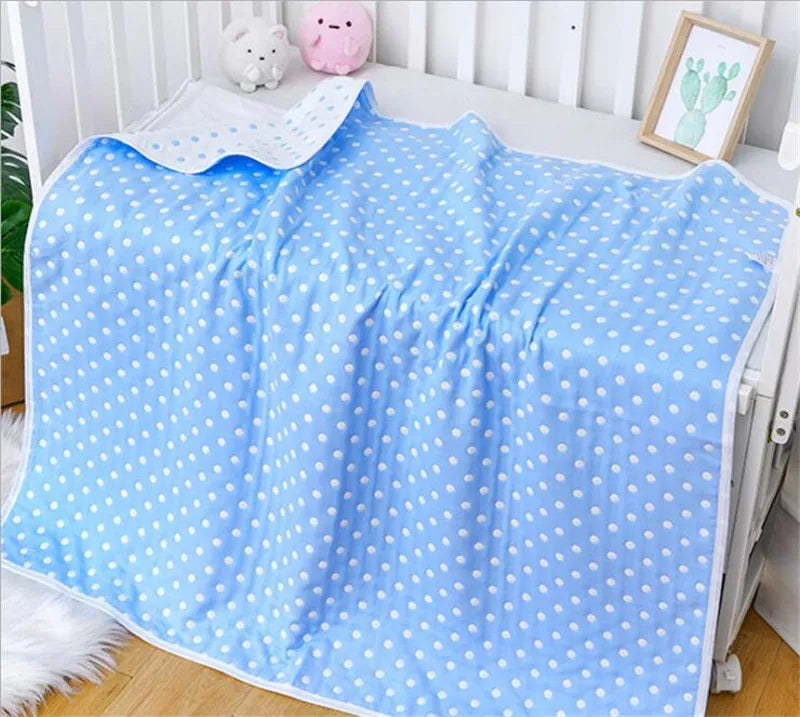 Muslin Baby Blankets Children 6 layers Gauze Cotton Soft Quilt Newborn Infant Swaddle Towel Kids Bath Towel 110*110cm
