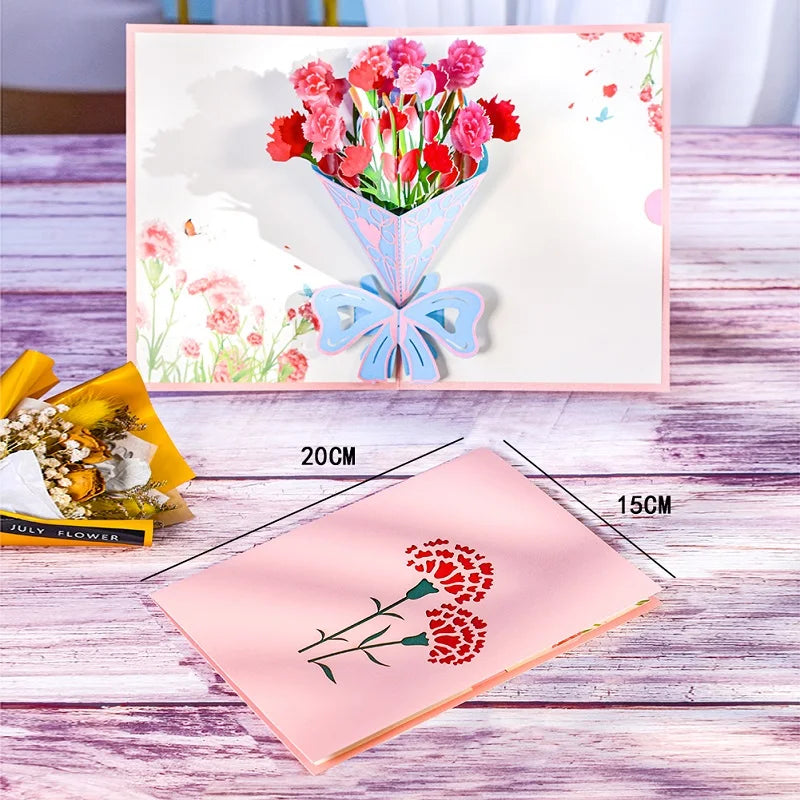 Magic Ants Pop Up Flower Card Flora 3D Greeting Card