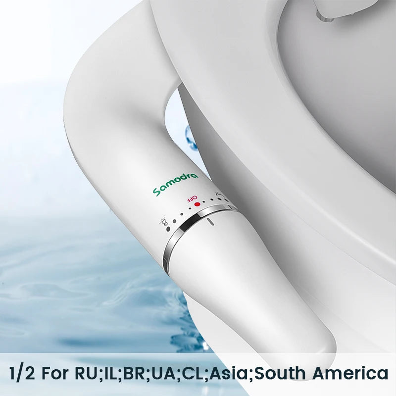 SAMODRA Slim Bidet Seat Attachment Adjustable Pressure