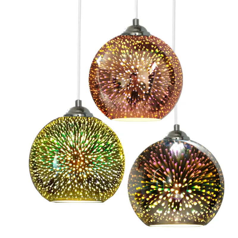 Modern LED Pendant Light Nordic Glass Ball Hanging Lighting Fixture Living Dining Kitchen Indoor Decoration Bar lighting Lamp