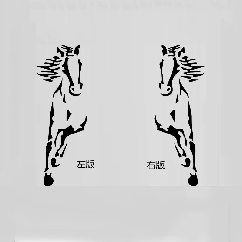 Horse Mirror Wall Stickers Livingroom TV Background Wall Art decor Home Decor 3D DIY Acrylic Self adhesive Wall stickers