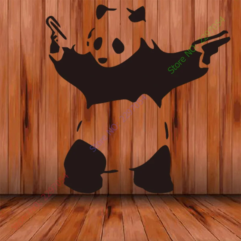 Banksy Panda Wall Stickers, Removable Wall Decal, DIY Home Decoration, Art Decor