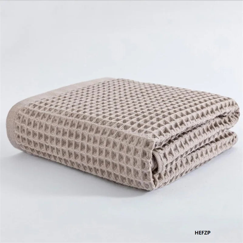 High Quality Cotton Waffle Bath Towels Soft Absorbent Walf Checks Face Hand Towel Household Adult Kids Bathroom Towel Sets
