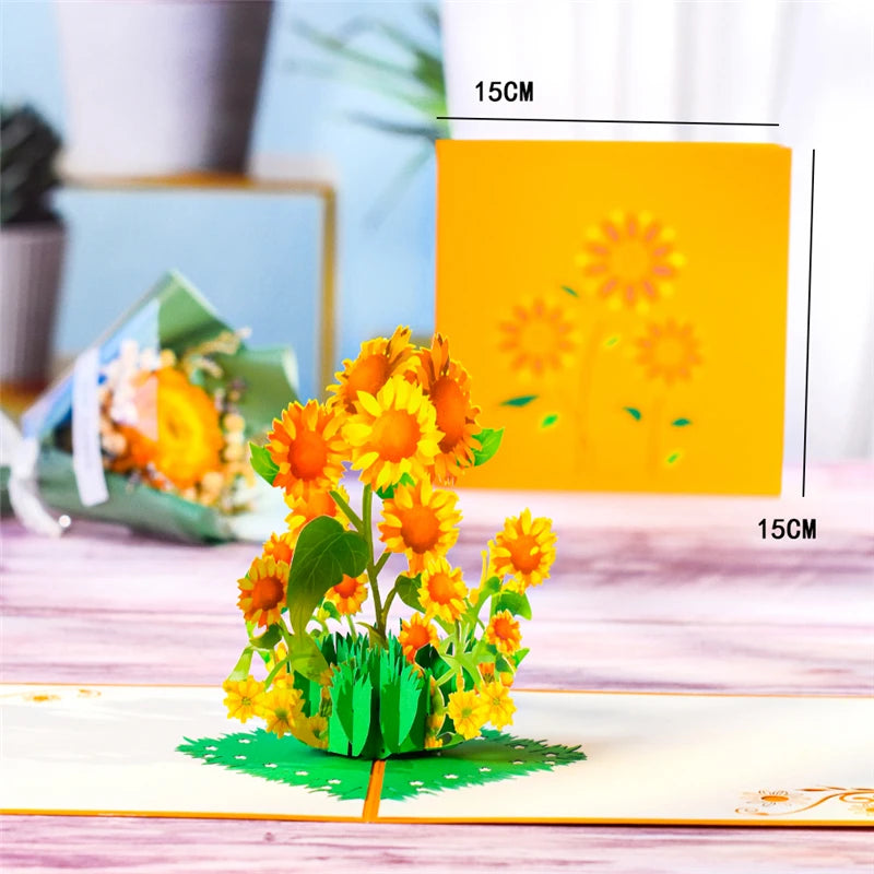 Magic Ants Pop Up Flower Card Flora 3D Greeting Card