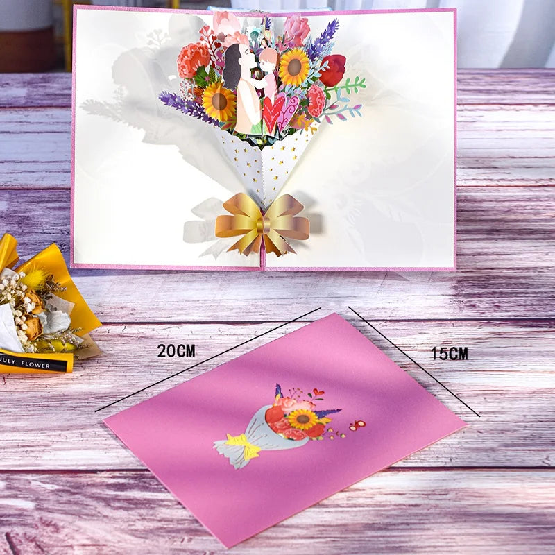 Magic Ants Pop Up Flower Card Flora 3D Greeting Card