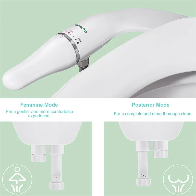 SAMODRA Slim Bidet Seat Attachment Adjustable Pressure