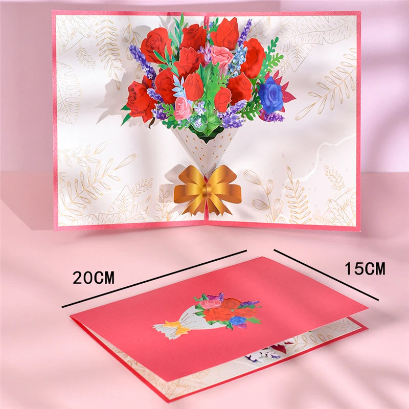 Magic Ants Pop Up Flower Card Flora 3D Greeting Card
