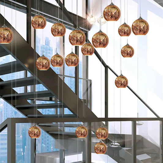 Modern LED Pendant Light Nordic Glass Ball Hanging Lighting Fixture Living Dining Kitchen Indoor Decoration Bar lighting Lamp
