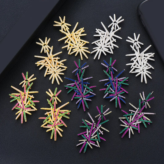 GODKI Luxury Sparkling Trendy Cubic Zirconia Wedding Party Drop Earring Fashion Jewelry for Women