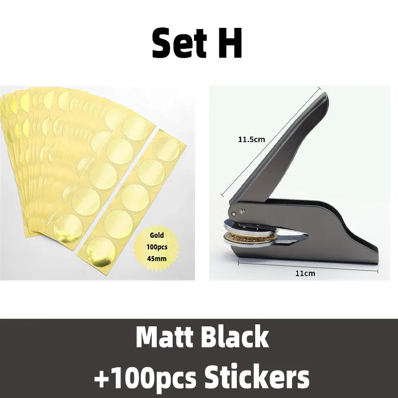Logo Custom Seal Handheld Embosser Stamp for Diplomas and Awards