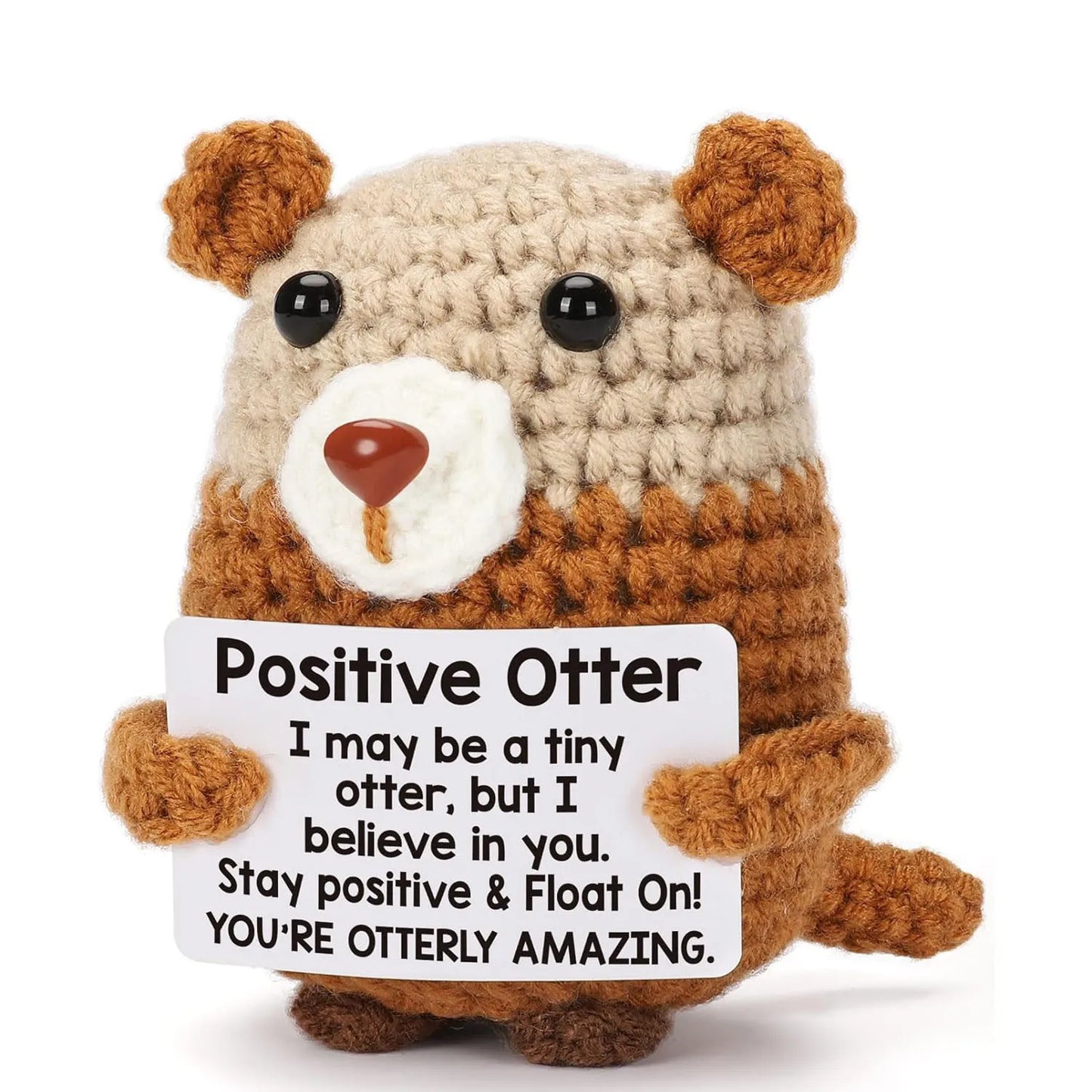Positive Crochet Animals Christmas Birthday Gifts for Women Men Emotional Mom Dad Daughter Sister Friend Desk Home Fall Decor