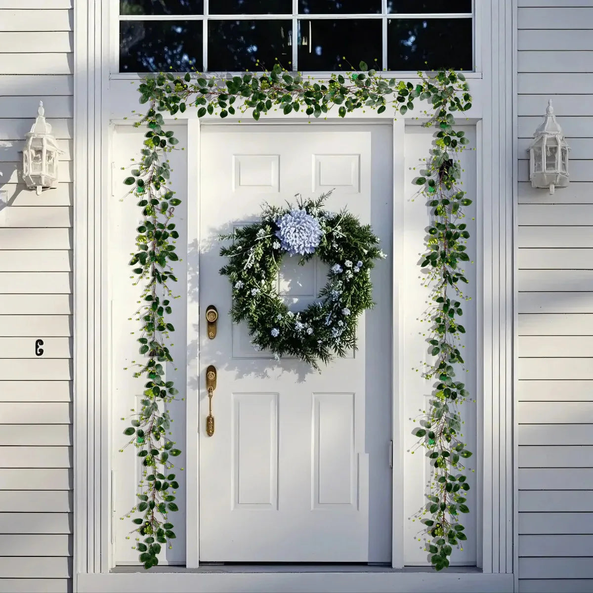 6.2 ft St. Patrick's Day Garland with Green Shamrock and Berry Garland St. Patrick's Day Decorations Green Clover Berry