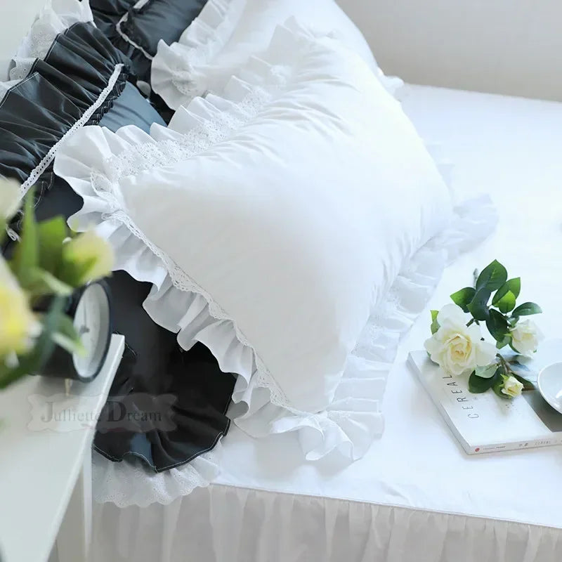 Julliette Dream Pure Cotton Lace Pillow Cover Double Layer Embroidered
