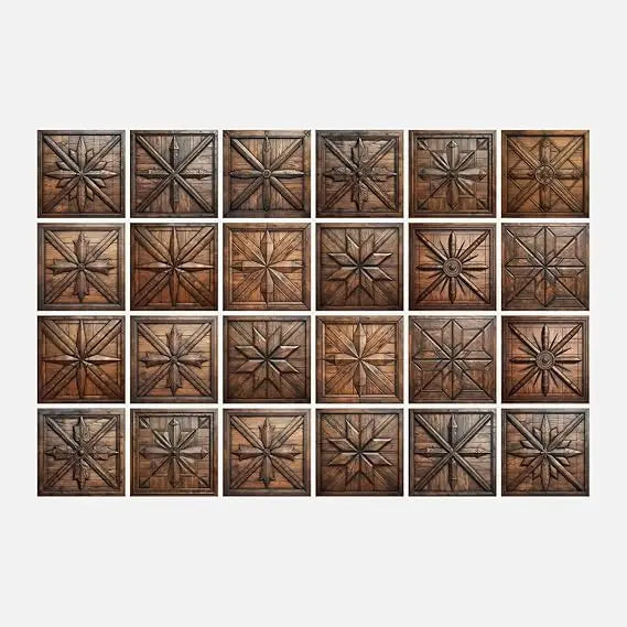 24 Piece Peel And Stick Tile Sticker Set For PVC Backsplash