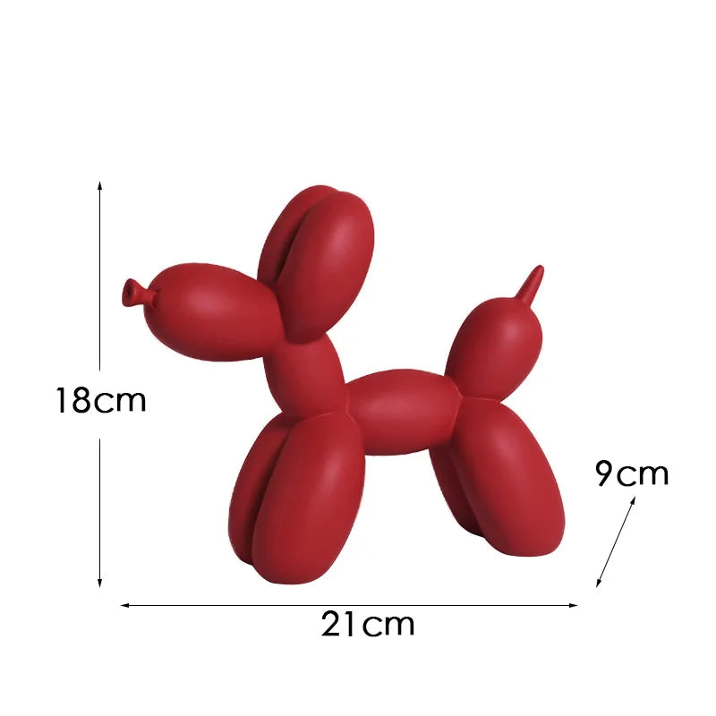 Whimsical Water-Transfer Balloon Dog Sculpture-Dazzling Graffiti Art Decor for Living Room/Entryway,Vibrant TV Stand Centerpiece