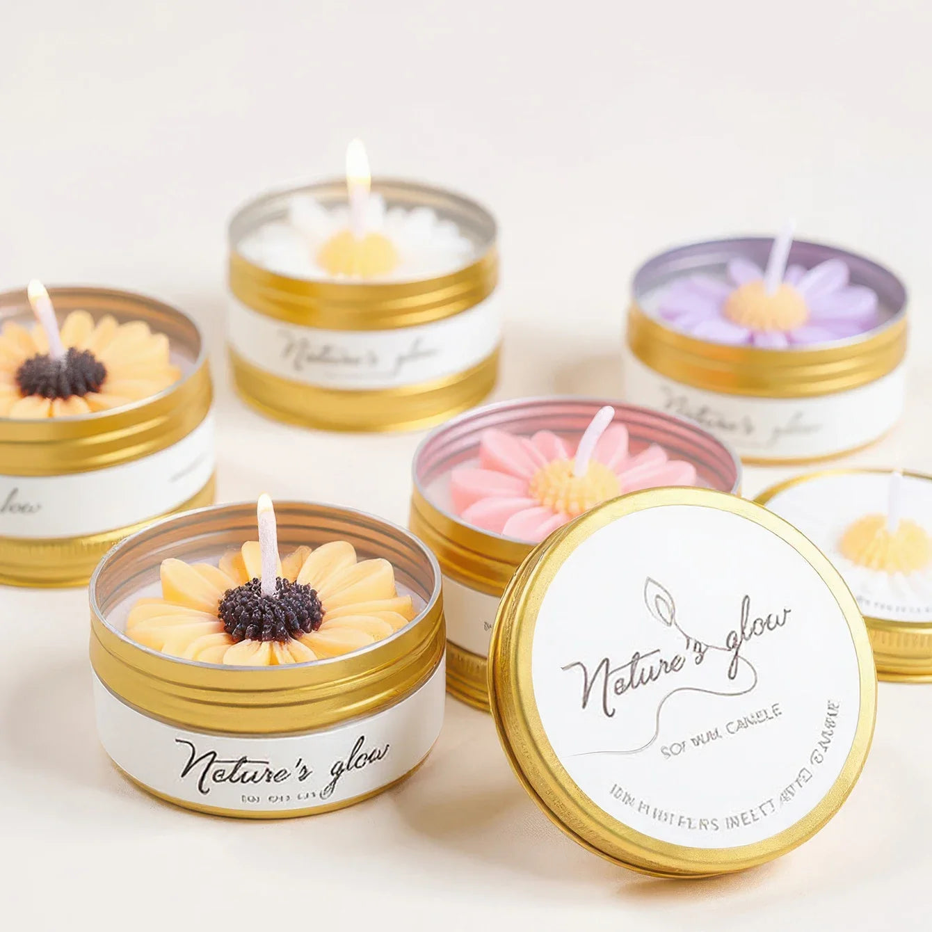 Feature Chamomile Scented Soy Wax Candle Jar for Relaxation